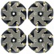 48MM Stainless Steel Mecanum Wheels Set( 2 Left, 2 Right) Bearing 14209